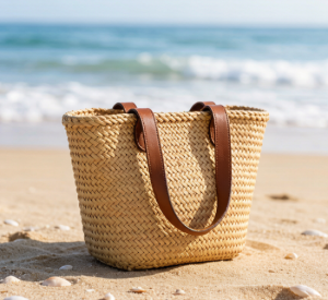 Woven Straw Tote Bag