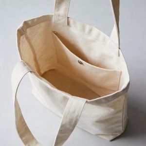 Organic Cotton Tote Bag With Inner Pocket