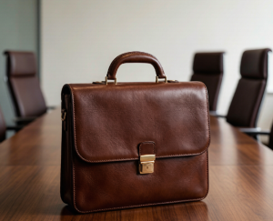 Leather Business Laptop Briefcase