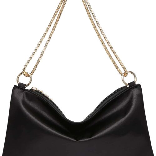 Women??s Satin Evening Shoulder Purse Elegant Handbag