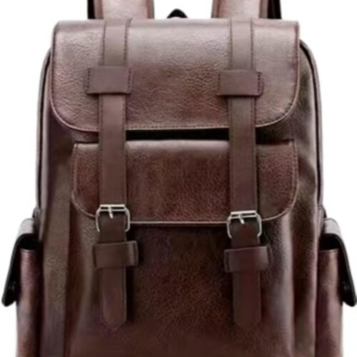 Vintage Style Waterproof Leather Travel School Backpack